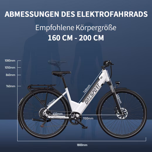 E-Bike City Bike 250W 44N·m 468Wh 100km 13Ah 27,8kg Shimano 7G 30° 0-3Lvl - Image 17