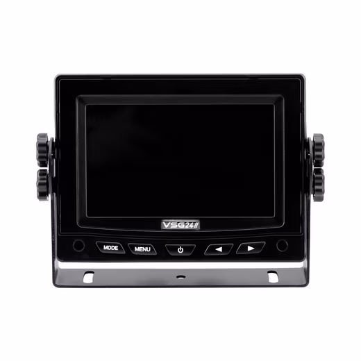 5" reversing monitor EASY FIVE compact dimensions & flexible mounting reversing camera (High-resolution 1080P display, 2 camera inputs, parking line display)