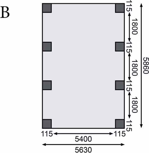 Double carport »Classic 2 SET« steel roof variant A, impregnated with boiler pressure - Image 6
