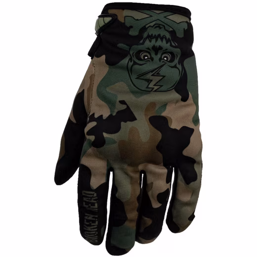 Motorcycle gloves MX gloves Rebelution Camouflage Green Width adjustment
