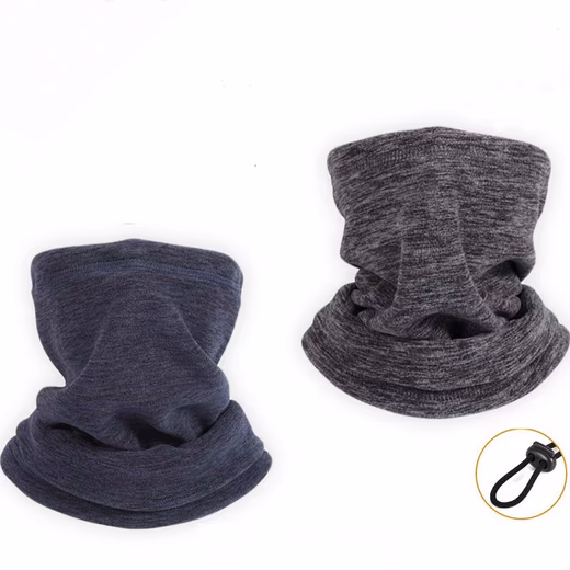 Balaclava Polar Fleece Scarf: Winter neck warmer ideal for motorcycling and sports (Set of 2, Fleece Scarf Set) Versatile, warm and soft, unisex design