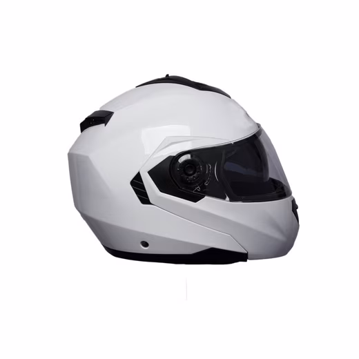 PROANTI motorcycle helmet, flip-up motorcycle helmet, modular motorcycle helmet, white