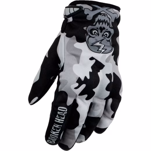Motorcycle Gloves MX Gloves Rebelution Camouflage Gray Width adjustment