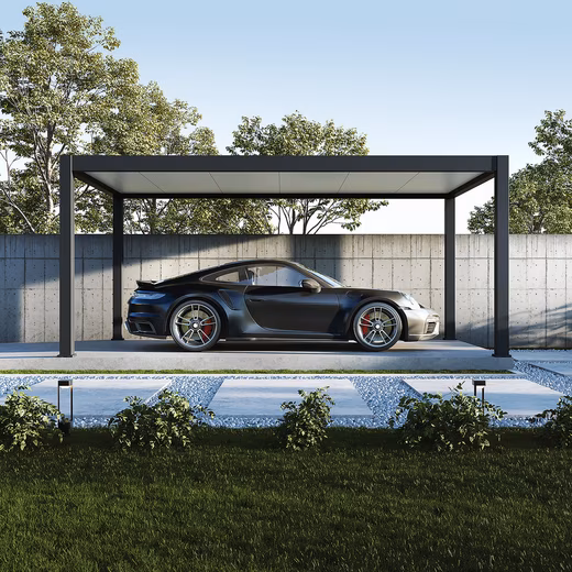 Single carport carport aluminum pergola 3 x 5.3 M garage anthracite - Image 2