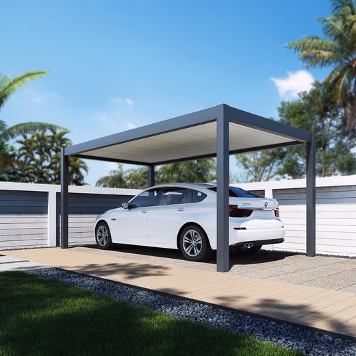 Single carport carport aluminum pergola 3 x 5.3 M garage anthracite - Image 3
