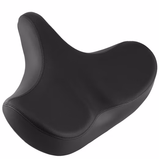 Bicycle saddle with extra wide & padded seat for e-bikes