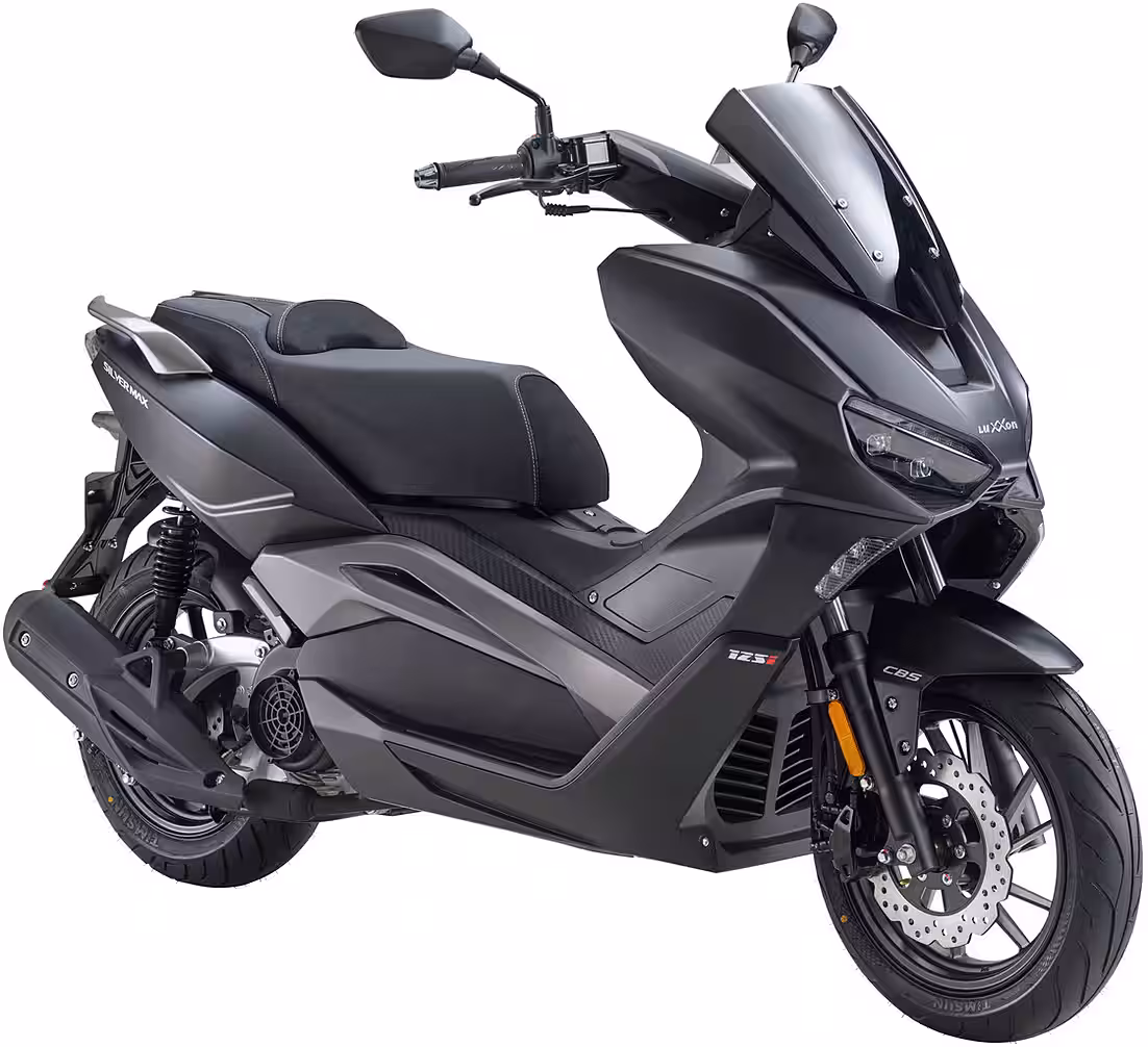 Silvermax 125 (85 km/h) motor scooter, E5+, maxi-scooter, matt anthracite