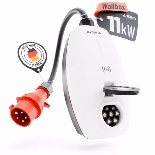 Mobile wallbox 11kW 16A, app control, adjustable charging power electric car charger (1-piece)