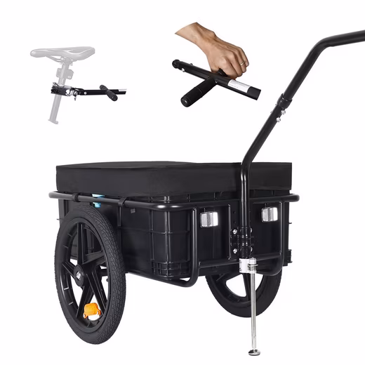 Tiggo 75L cargo bike trailer & XL handcart bicycle trailer