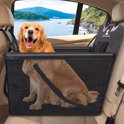 Dog Car Seat for Small and Medium Dogs, with Dog Safety Belt Waterproof Foldable Car Seat Cover, Pet Robust Car Seat Protector