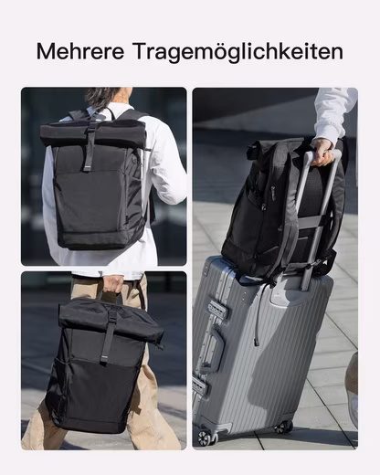 Laptop backpack RollTop backpack 25L-30L, daypack compatible with 17 inch laptops - Image 2