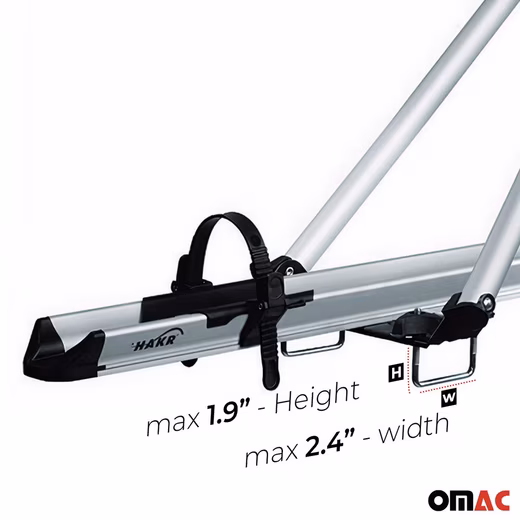 Roof bike rack, roof bike rack up to 17 kg, aluminum, silver, bike holder (1-piece), Detachable, Lightweight - Image 4