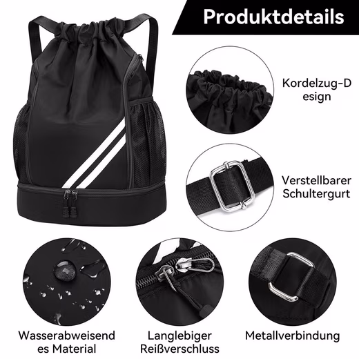 Leisure bag, gym bag, leisure bag, sports bag, large bag capacity, football - Image 4