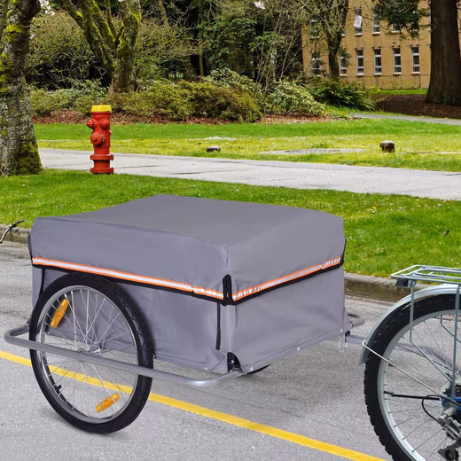 Bicycle cargo trailer, transport trailer, bicycle