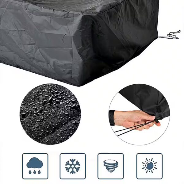 Garden furniture protective cover, 160x160x90cm, tarpaulin cover, 100% polyethylene fabric