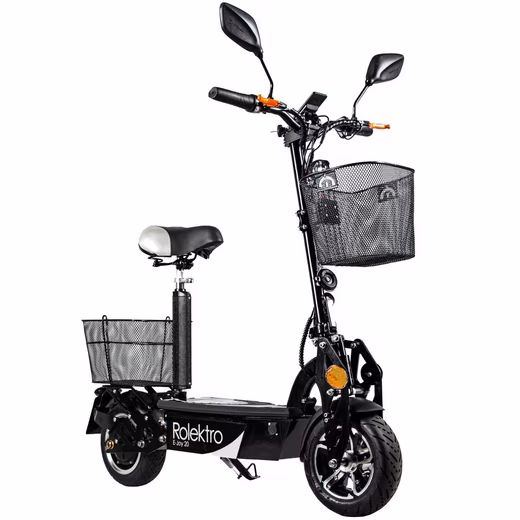 E-moped scooter E-Joy 20, black, 36V-12AH lead-acid battery, 500 watts