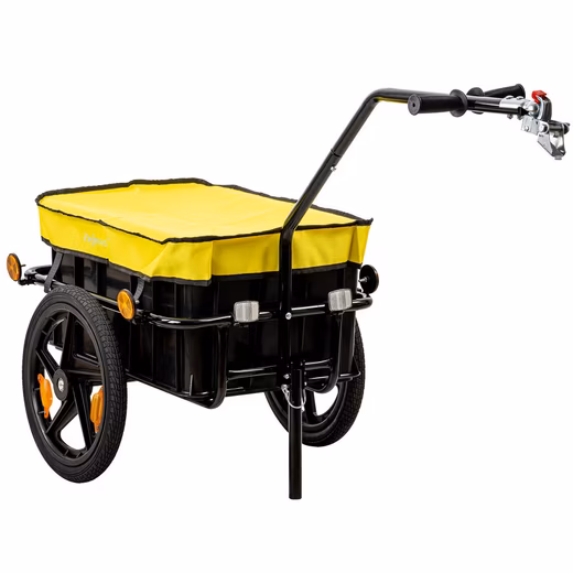 Bicycle cargo trailer, bicycle trailer with cover, transport trolley, bicycle cart, handcart