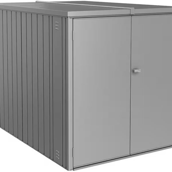 Bicycle box MiniGarage size L quartz grey metallic