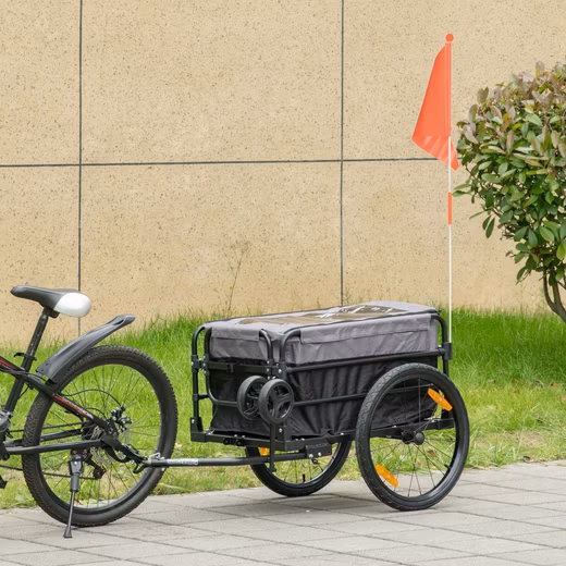 Bicycle cargo trailer, transport trailer for bicycles with 20-inch pneumatic tires