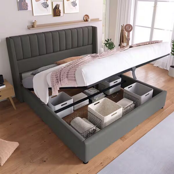 Upholstered Bed Storage Bed Hydraulic Upholstered Bed Double Bed 180x200cm