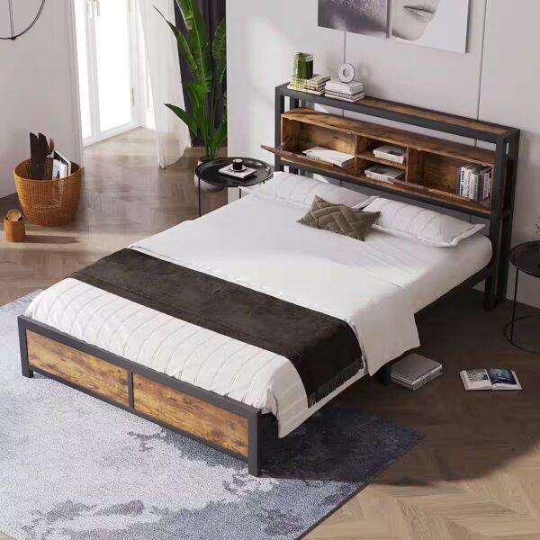 Upholstered Bed, Metal Bed, Youth Bed, Double Bed 140 x 200 cm