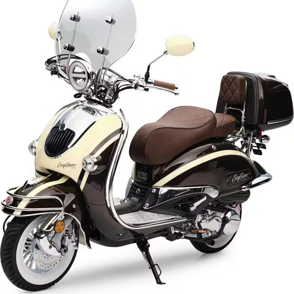 EasyCruiser Artemis motor scooter, brown and beige