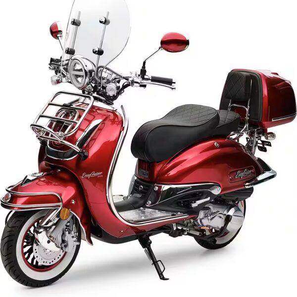 EasyCruiser Chrome Dark Red Motor Scooter