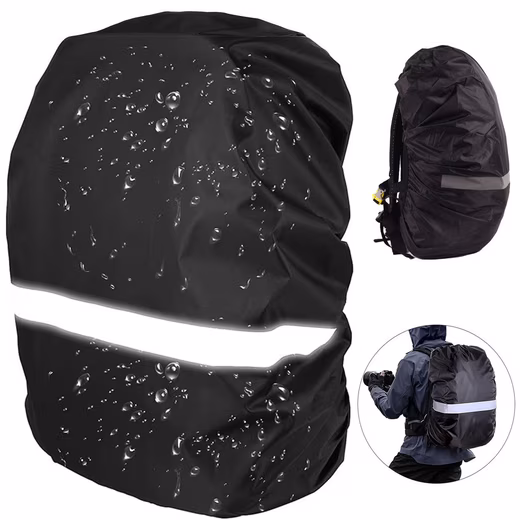Backpack rain cover, waterproof for backpacks (18-55L) with reflective stripes