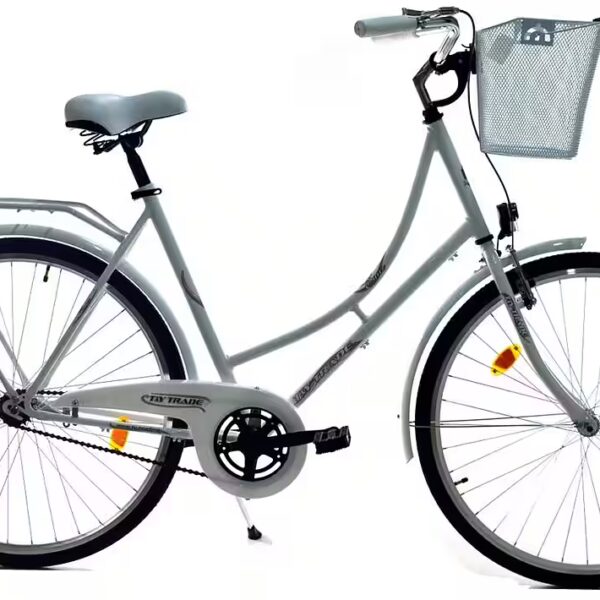 28-inch women's city bike, Holland style, coaster brake, road legal, white