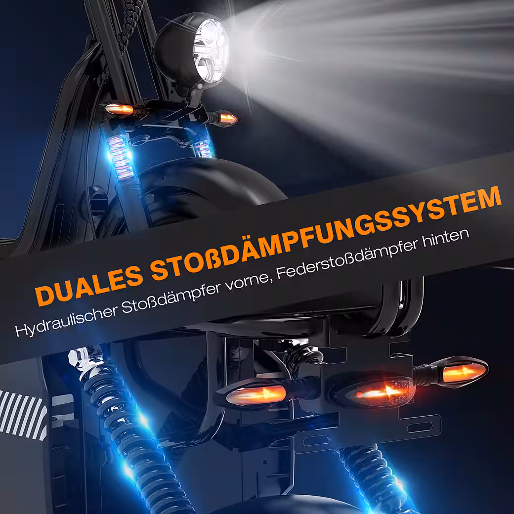 Electric scooter 48V-25Ah, AM driving license, 1500W, 60KM range, 45 km/h - Image 3