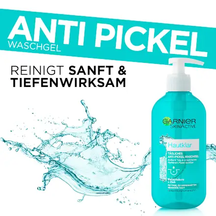 Anti-acne face wash gel, skin-clear, 200 ml - Image 4