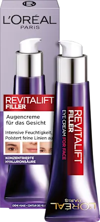 Eye Cream + Face Revitalift Filler, Hyaluronic Acid, 30 ml