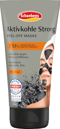 Peel-off face mask with activated charcoal, Strong, 75 ml