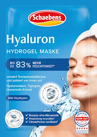 Hyaluronic acid hydrogel face mask, 1 piece
