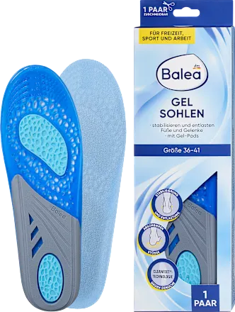 Gel insoles, sizes 36-41 (1 pair), 2 pieces
