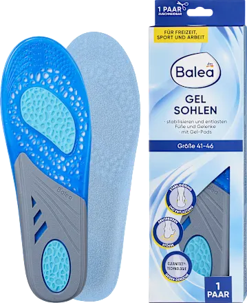 Gel insoles, size 41-46 (1 pair), 2 pieces