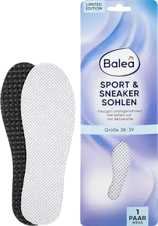 Sport & sneaker insoles, white, size 38/39 (1 pair), 2 pieces
