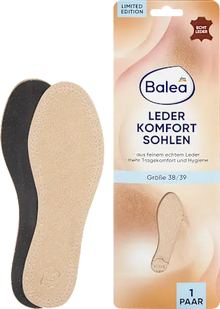 Leather insoles, size 38/39 (1 pair), 2 pieces