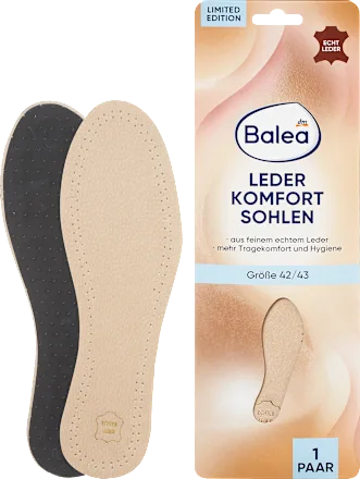 Leather insoles, size 42/43 (1 pair), 2 pieces