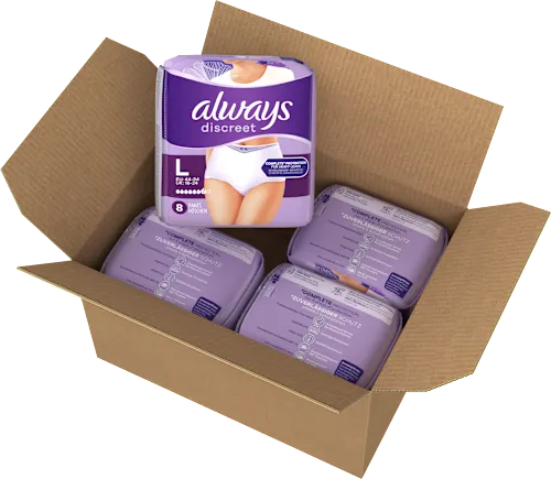 Discreet Pants Incontinence Plus Size L, Value Pack (4x8 pcs), 32 pcs