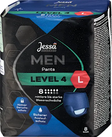 Men's Incontinence Pants Level 4 Size L, 8 pieces