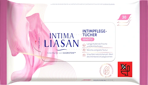 Sensitive intimate wipes, 30 count