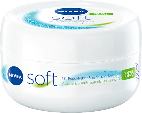 Soft moisturizing cream in a jar, 100 ml