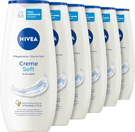 Care Shower Cream Soft (6x250 ml), 1,500 ml