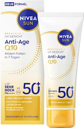 Sunscreen Facial Anti-Aging Fluid Q10, SPF 50+, 40 ml