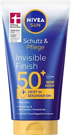 Invisible finish sunscreen lotion, protection & care, SPF 50+, 150 ml