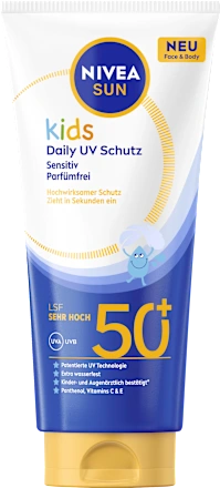 Sunscreen lotion for sensitive kids, daily UV protection, SPF 50+, 100 ml