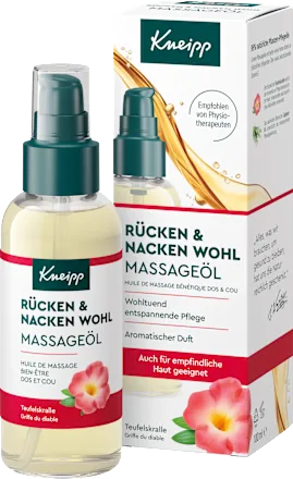 Massage oil for back and neck relaxation, 100 ml