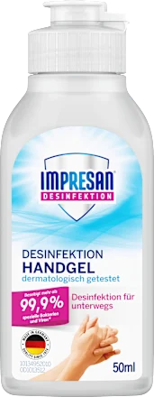 Hand sanitizer gel, travel size, 50 ml