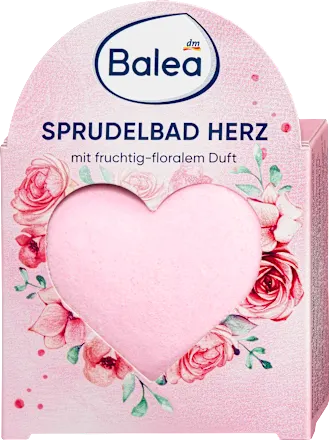 Heart-shaped bath bomb, 1 pc.
